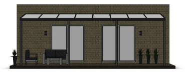 Preview: Überdachung mit 16 mm Polycarbonat, 8 x 3 m